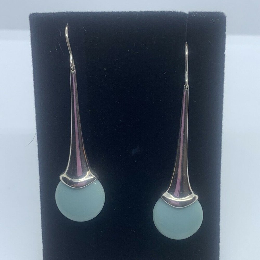 RLM Studio Sterling Silver Jade Tear Drop Earrings
